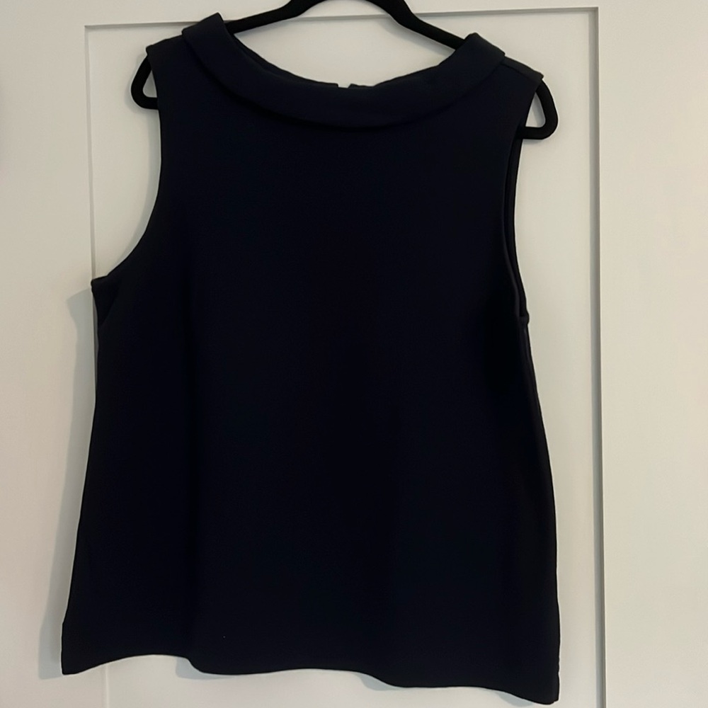 Talbots navy shell with rounded collar size XL